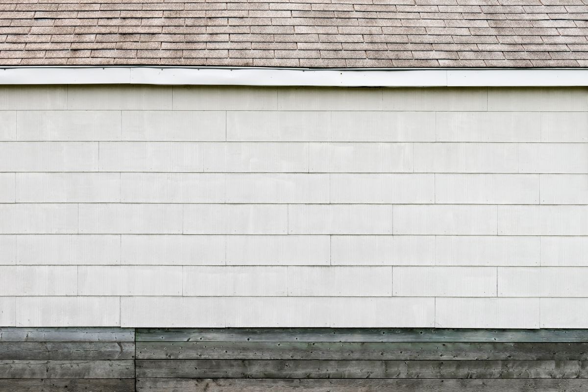 Exterior siding and roofing detail